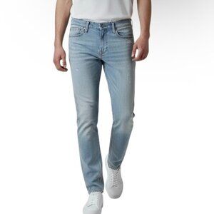 Hollister Men's Jeans 28x30 Slim Straight Distressed Light Wash Bleach Splatter